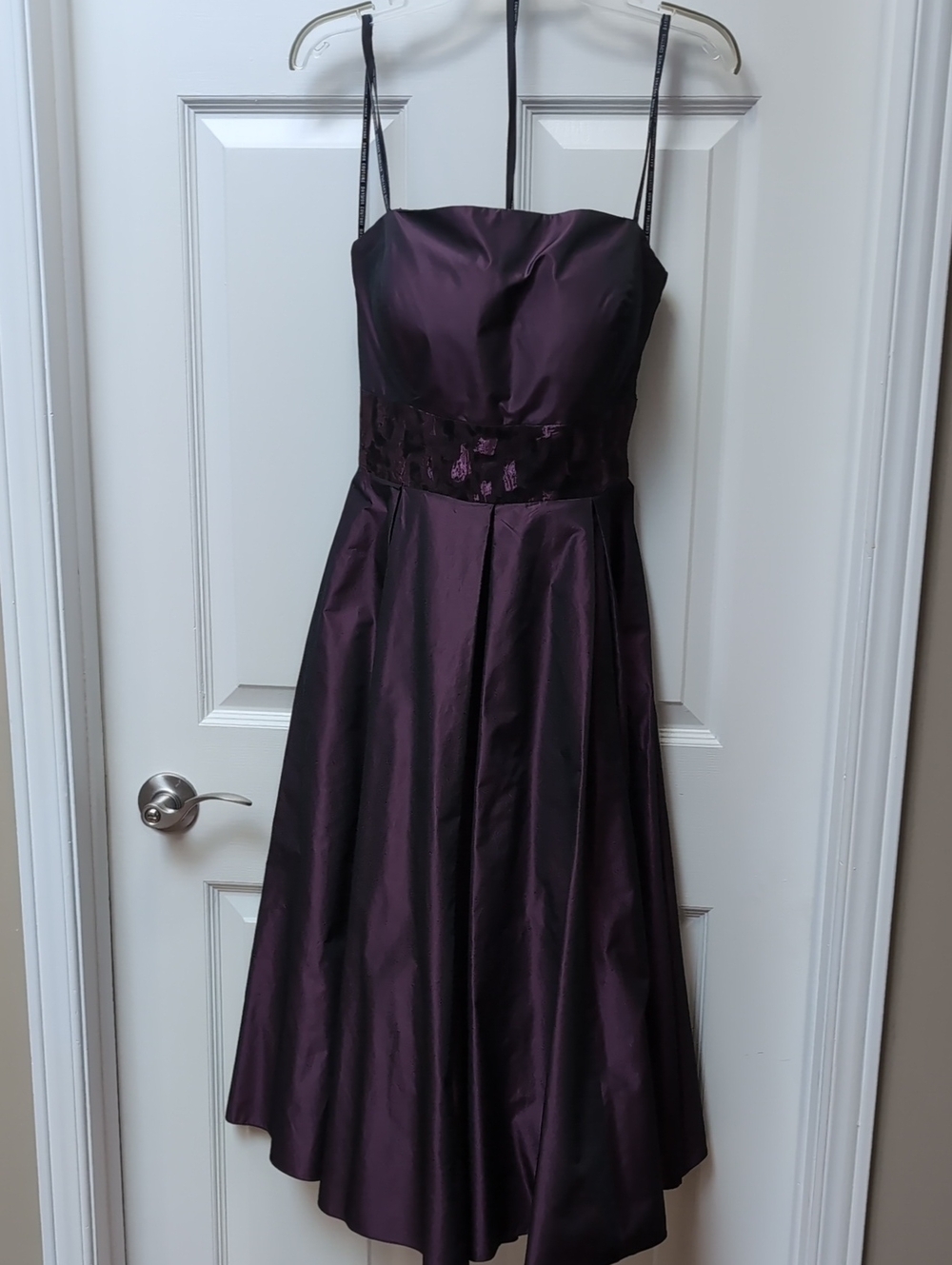Strapless Midi Dress in Deep Plum